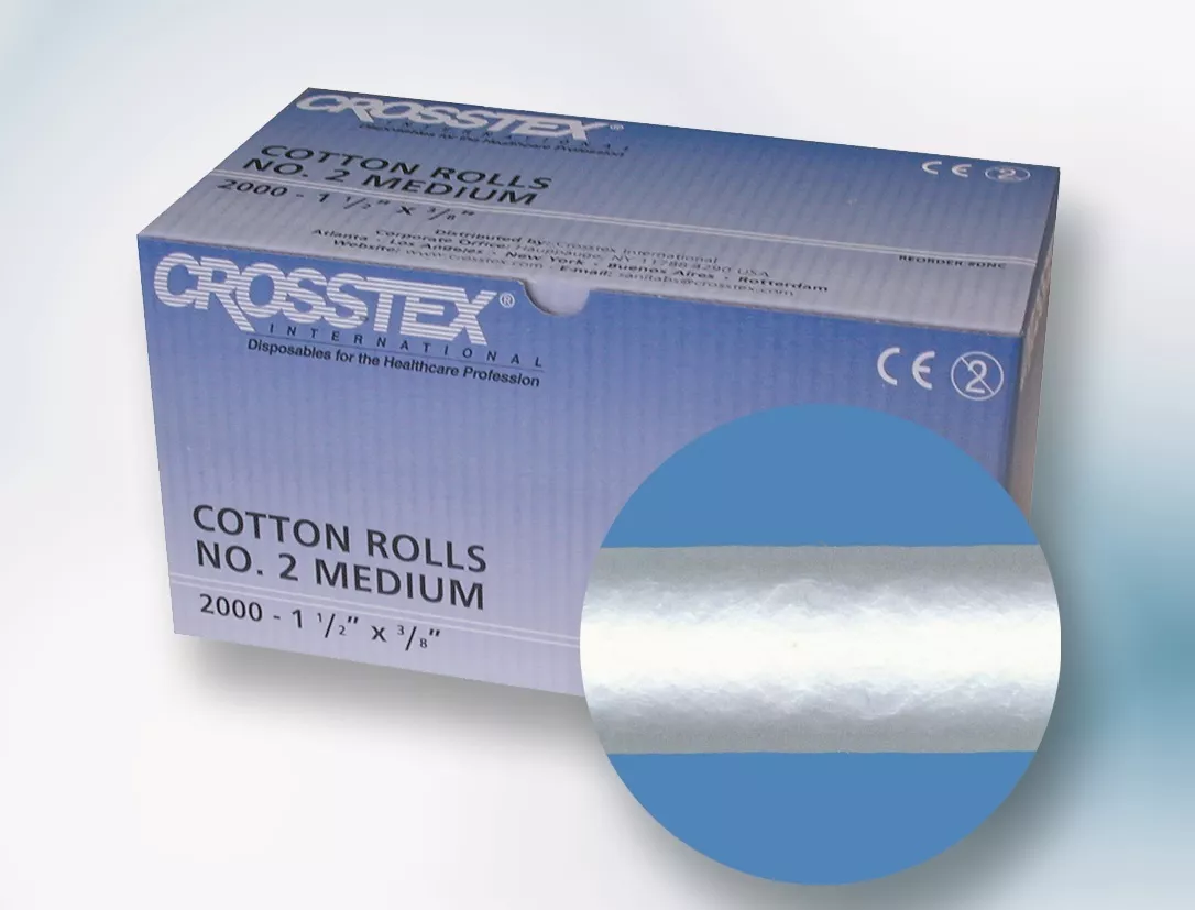 Ватные валики стоматологические Crosstex, 2000 шт.