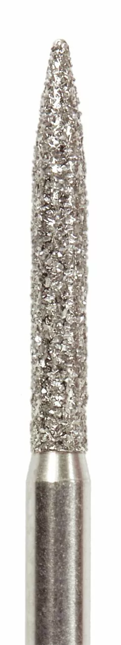 Бор FG алмазный. Пламя удлиненный 1 шт. OkoDent (1,0 мм Мелкая (кр.) 863010MFG)