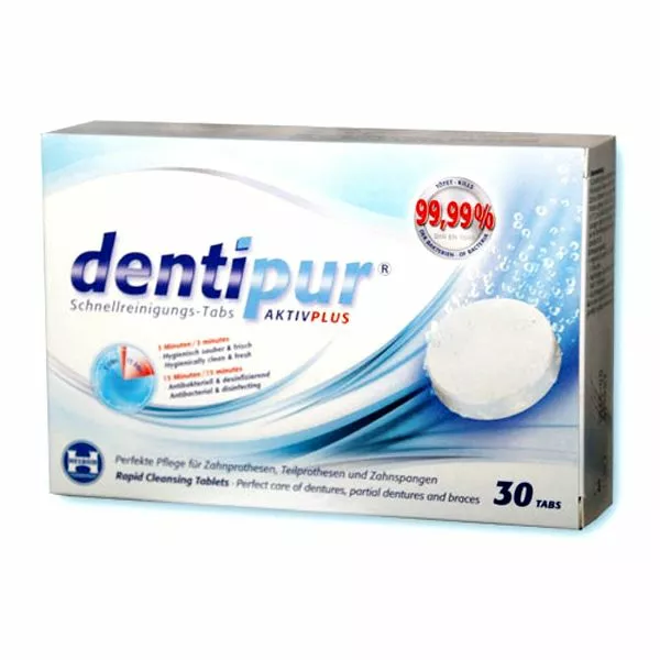 DENTIPUR (ДЕНТИПУР) таблетки для очистки съёмных зубных протезов, 30 шт.