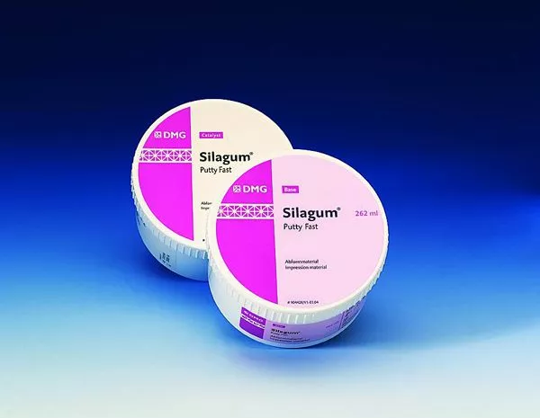 SILAGUM PUTTY FAST (СИЛАГУМ) силикон для предварительных оттисков, 2 х 262 мл.