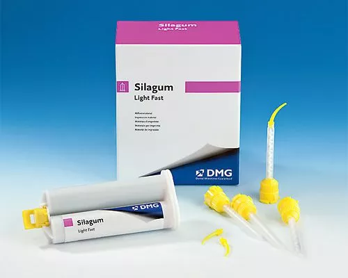 SILAGUM LIGHT FAST (СИЛАГУМ) сликоновый материал для коррегирующих оттисков, 2 х 50 мл.