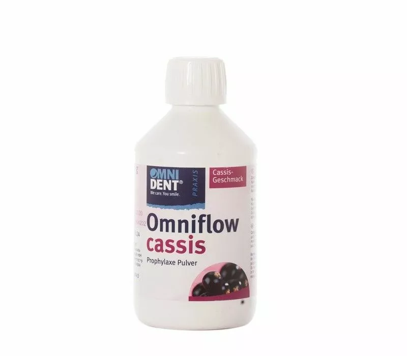 OMNIFLOW CASSIS (ОМНИ ФЛОУ) порошок для отбеливания зубов, чёрная смородина, 300 г.