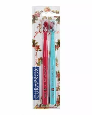 CURAPROX ULTRASOFT DUO LOVE зубная щётка d 0,10, 2 шт.