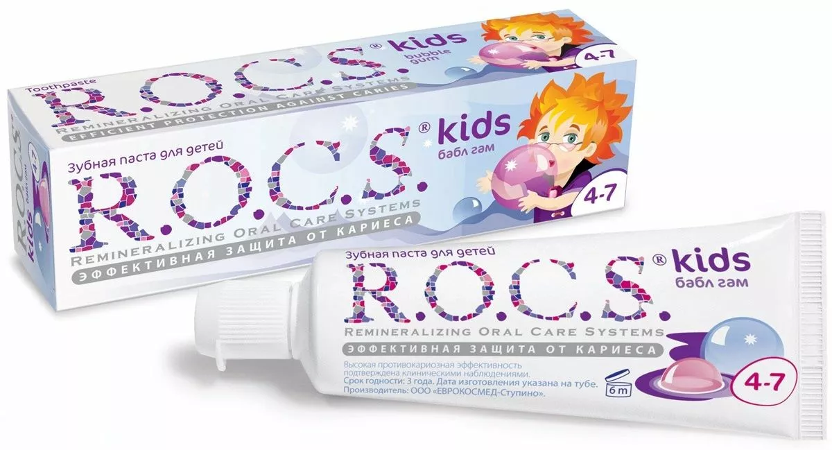 Детская зубная паста R.O.C.S Kids