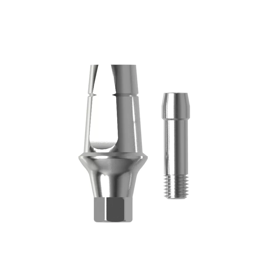 Абатмент титановый прямой, совместим с Osstem regular 4,5 (3 мм), с винтом