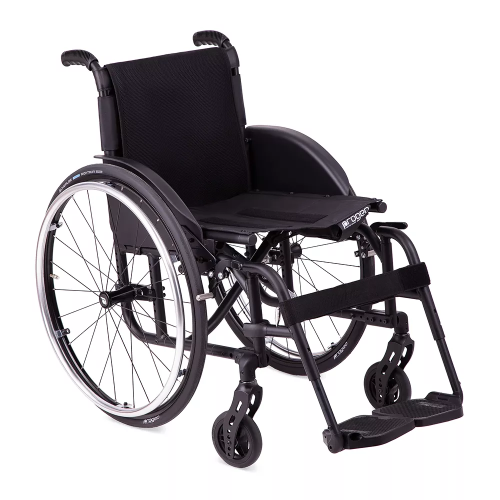 Кресло-коляска Progeo Active Desing Exelle Vario Спинка с регулировкой по углу наклона и степени натяжения (420, Черный)