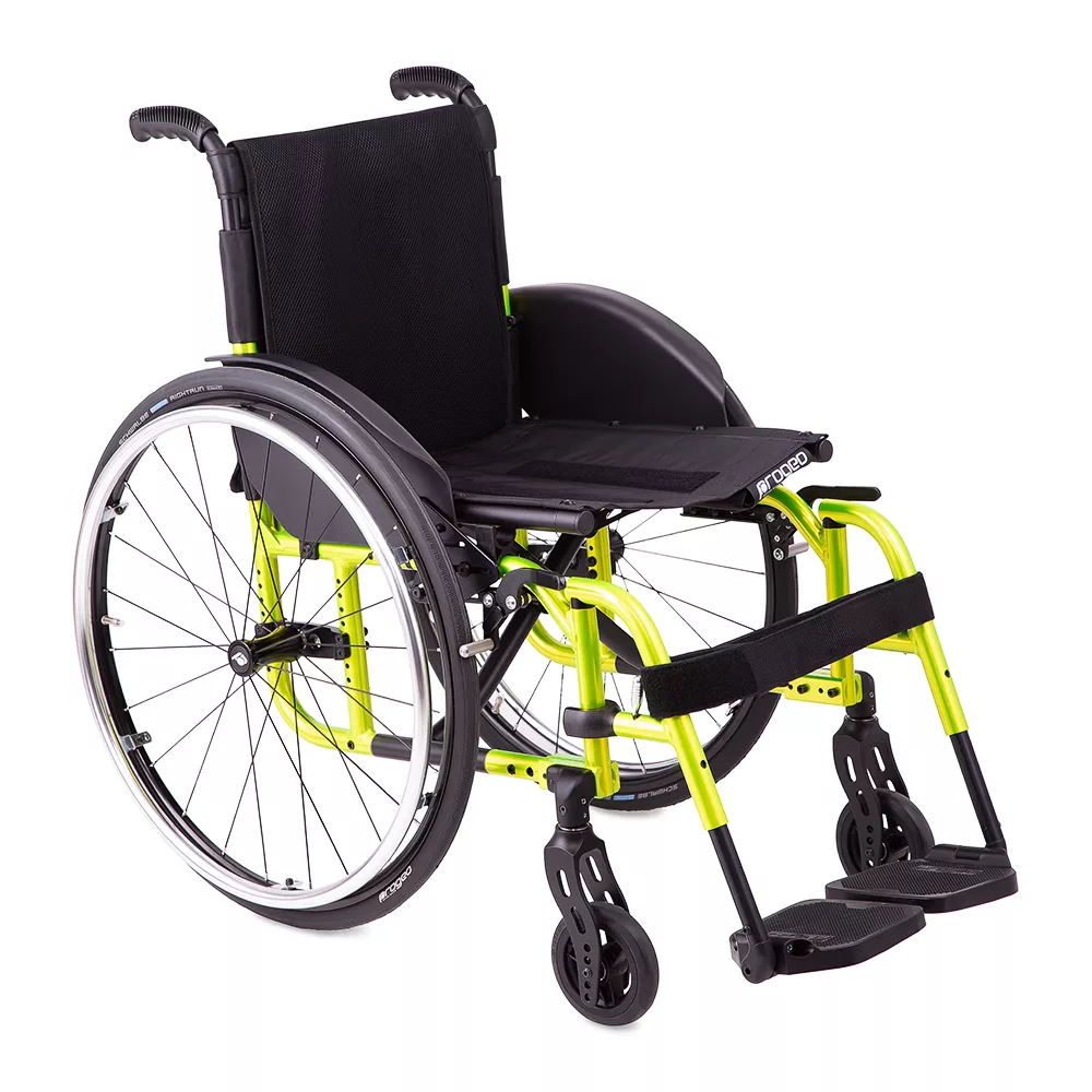 Кресло-коляска Progeo Active Desing Exelle Vario Спинка с регулировкой по углу наклона и степени натяжения (450, Лайм)