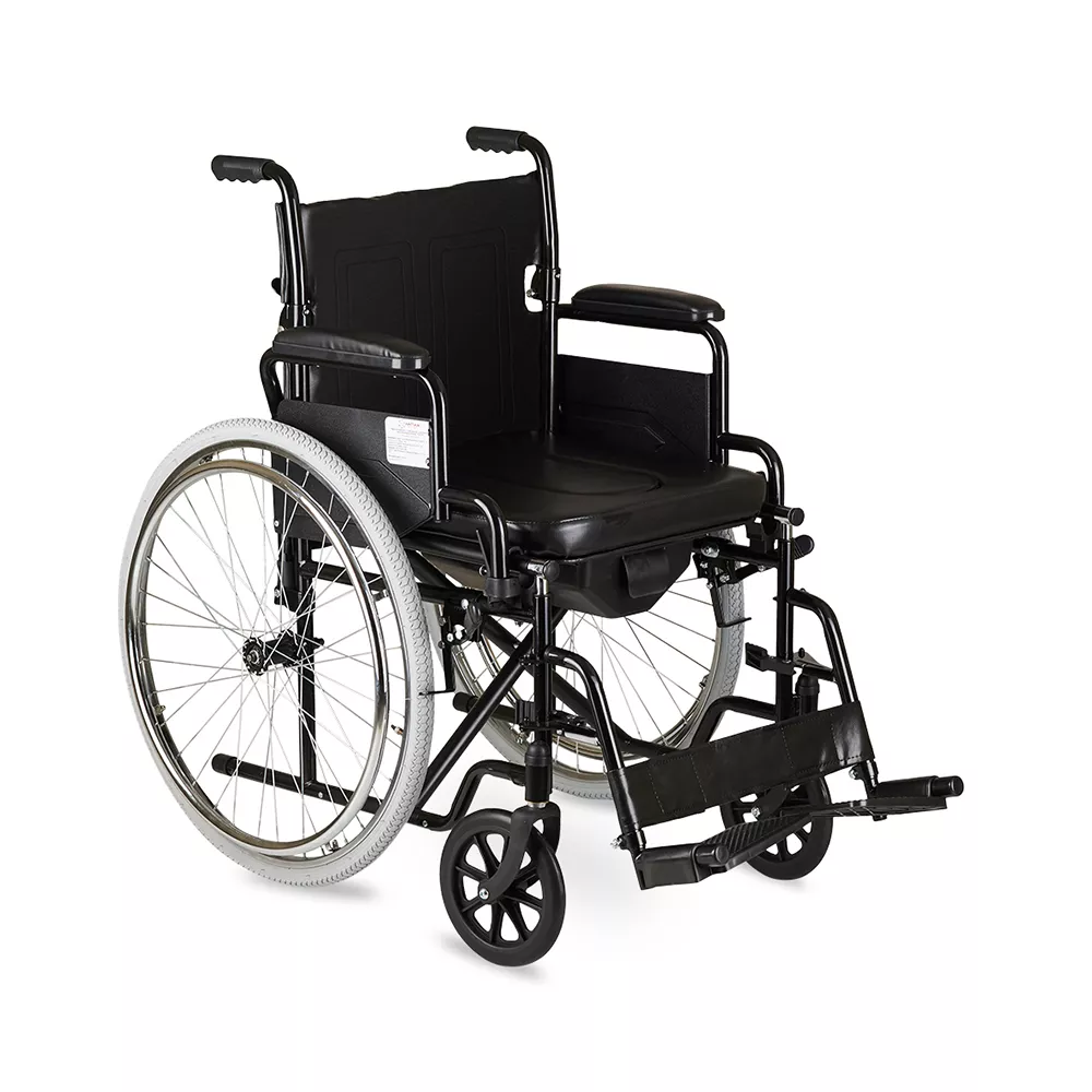 Кресло-коляска для инвалидов складная с санитарным оснащением(туалет) Армед H 011A