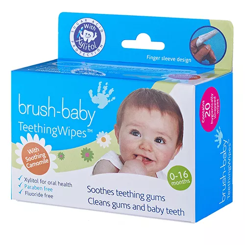 Brush-Baby DentalWipes детские зубные салфетки-напалечники