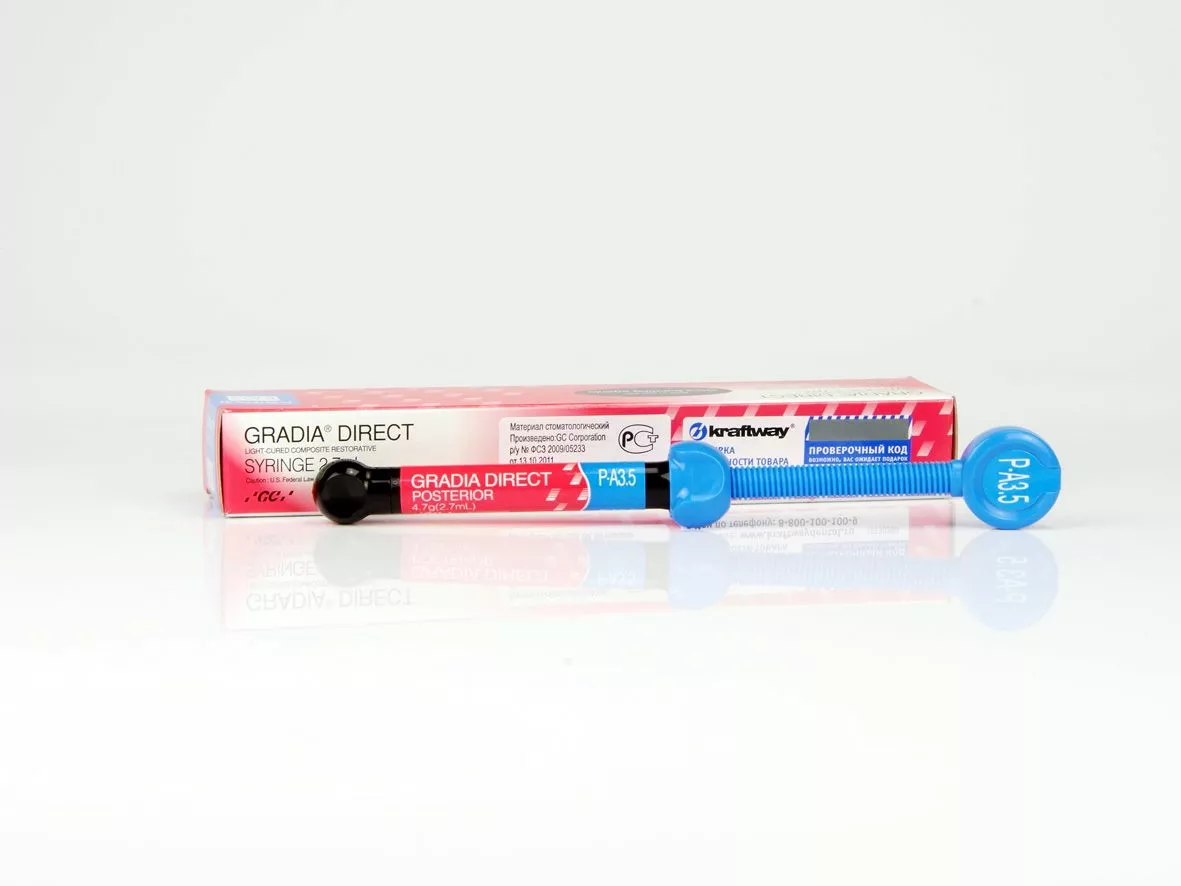 GC GRADIA DIRECT POSTERIOR (ДЖИ СИ ГРАДИЯ ДИРЕКТ ПОСТЕРИОР) светоотверждаемый композит для реставрации жевательных зубов, P-A3,5, 4,7 г.