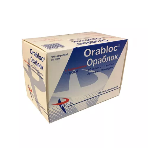 Ораблок Orabloc 4% 1:100000 1,8 мл 100 картриджей (Pierrel) | bh.market .