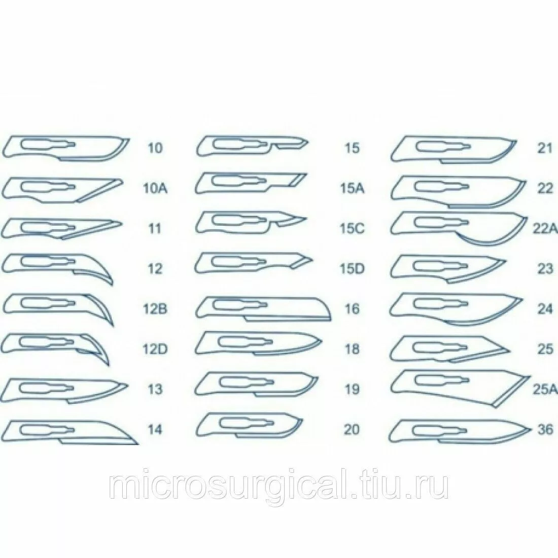Лезвие хирургическое стерильное из углеродистой стали 100 штук/уп.