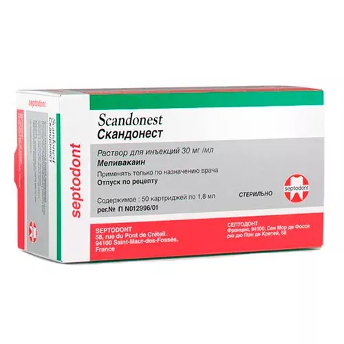 Scandonest 3%SVC(50карп.) -м\анестетик