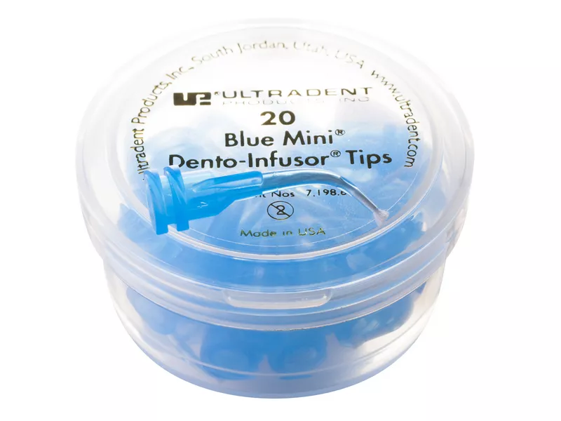 Blue Mini Dento-Infusor Tips - насадки с щеточкой, (уп.20 шт.), шт