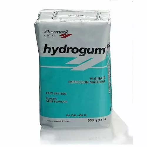 Hydrogum альгинатная оттискная масса, беспыльный эластичный альгинат с быстрым схватыванием, 500 г.