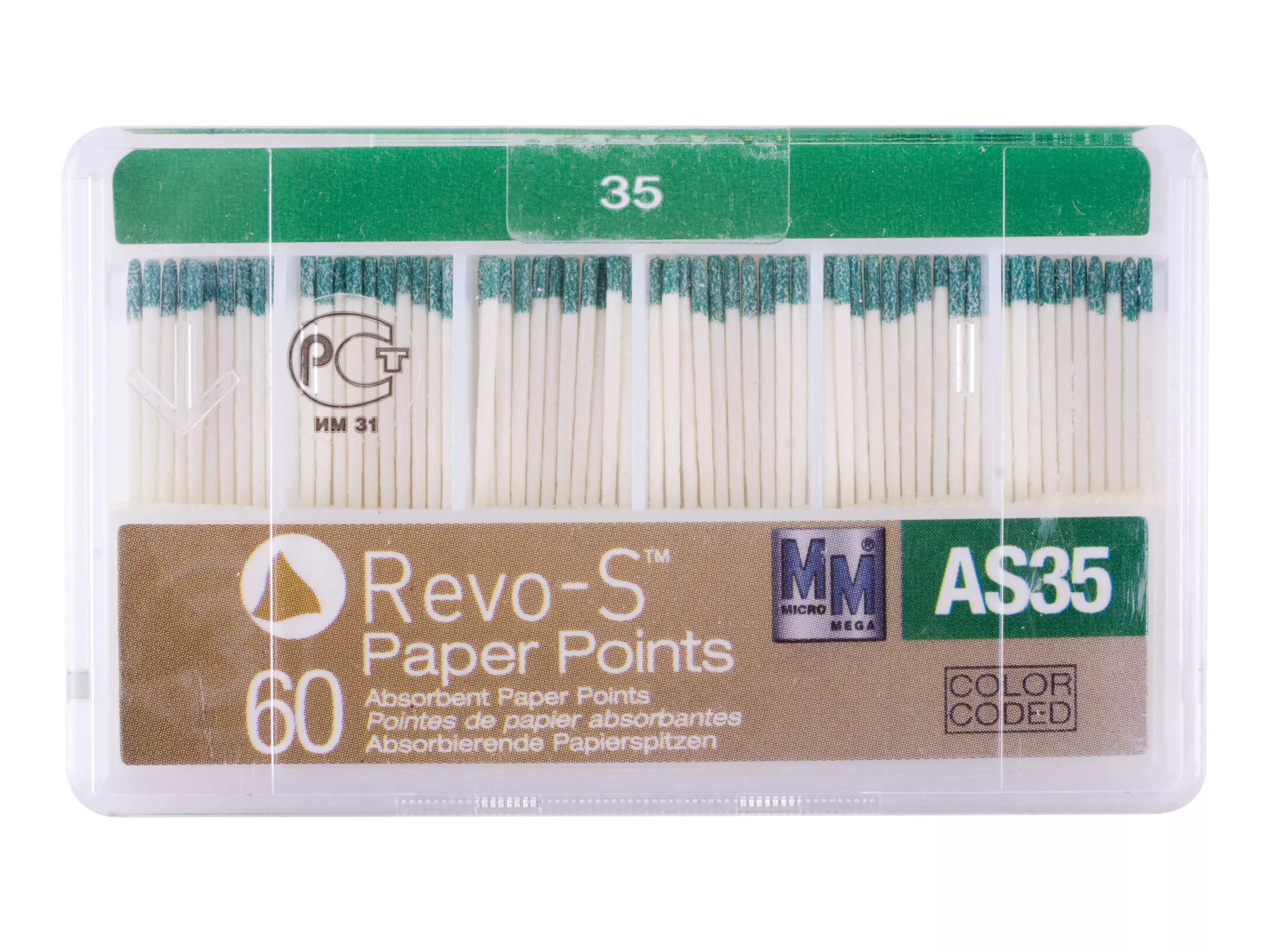 RevoS Paper Points AS35  (60 шт.)  -  инструменты эндодонтические, шт