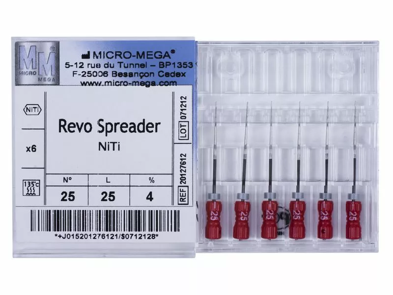 Revo Spreader n25 L25 4% NiTi handle 09 - инструменты эндодонтические (файлы ручные 6 шт.), шт