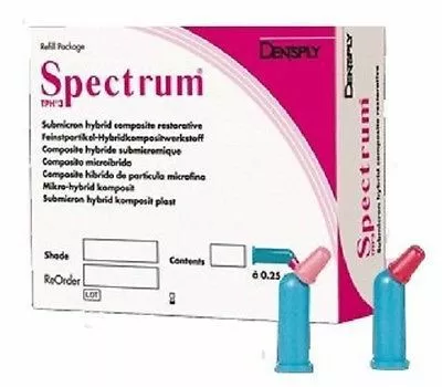 Dentsply Spectrum TPH3 A3, 20 капсул по 0.25 г - светоотверждаемый гибридный пломбировочный композит