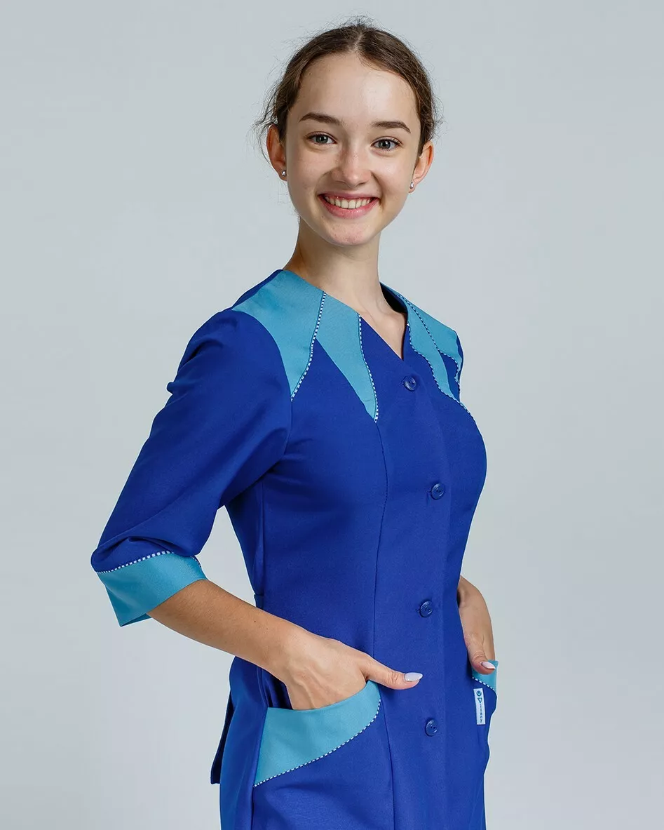 Халат женский ХМ.499, 60-62/170-176, синий