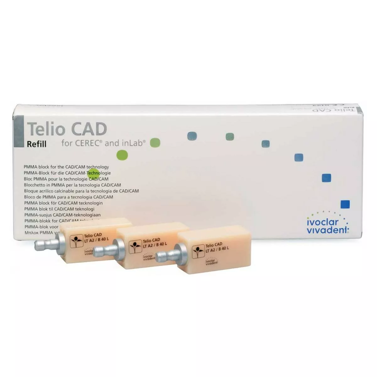 Блоки Telio CAD CEREC/inLab LT A3 B40 L/9 шт.