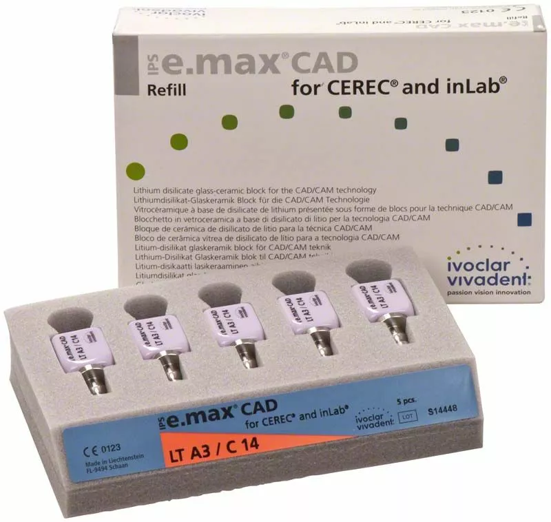 Блоки IPS e.max CAD CEREC/inLab LT C1 C14 5 шт.