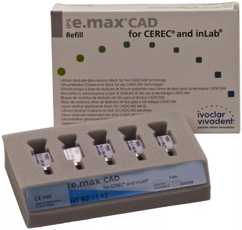 Блоки IPS e.max CAD CEREC/inLab HT BL2 I12 5 шт.