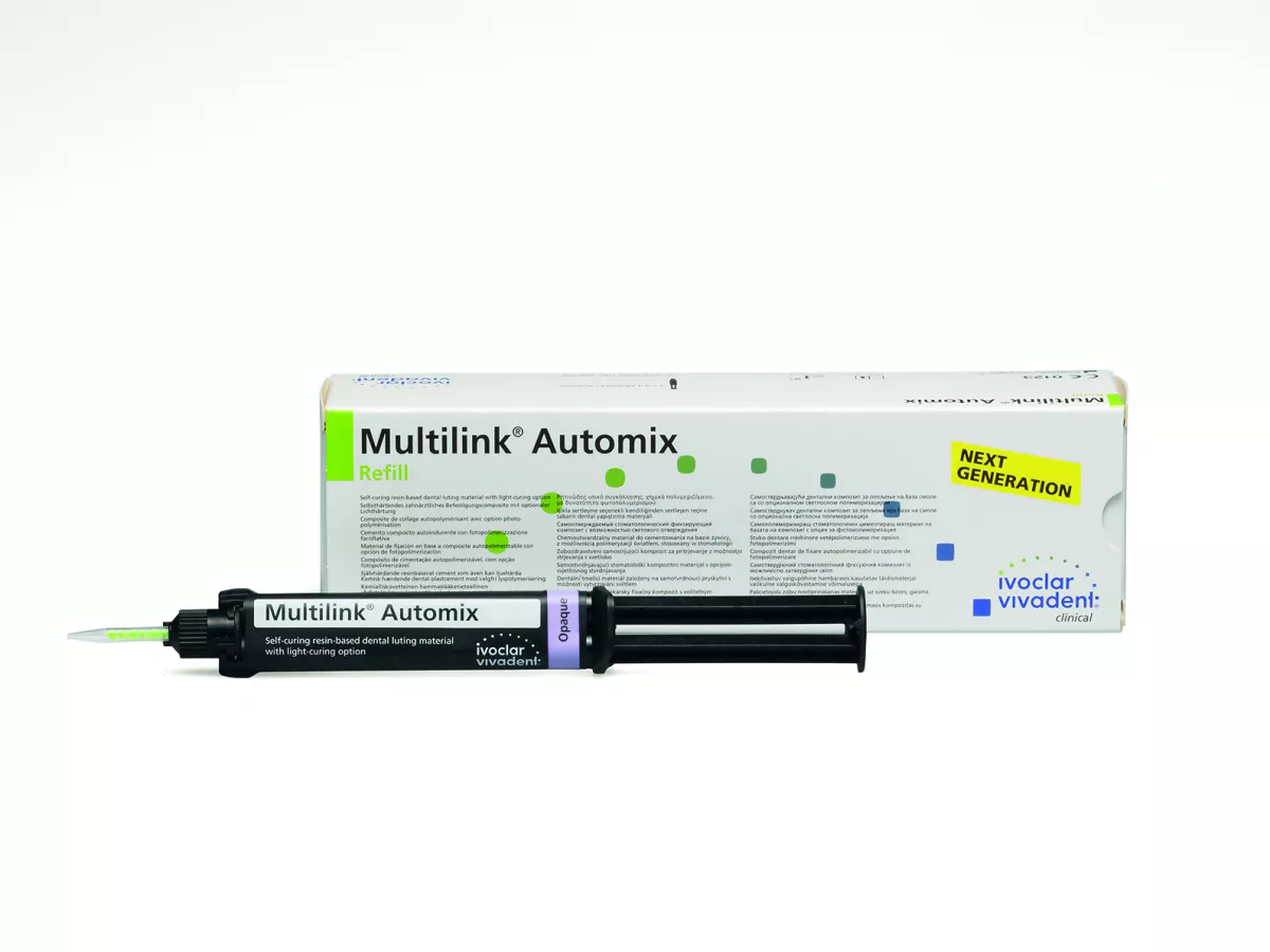 Multilink Automix Рефил (желтый) - система адгезивной фиксации непрямых реставраций