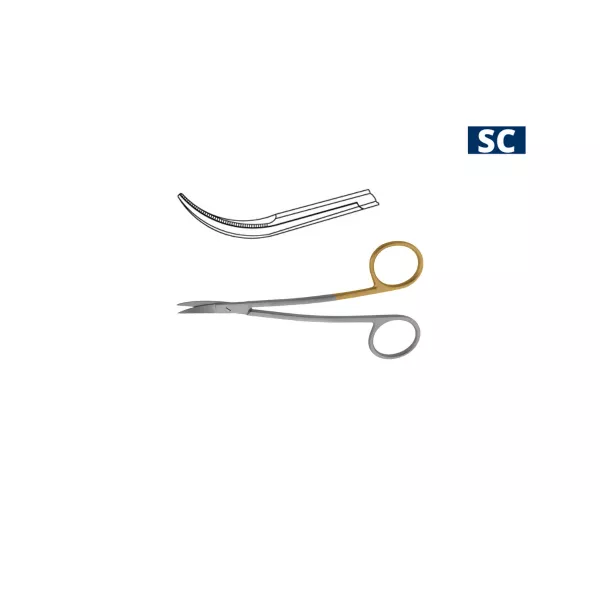 Ножницы изогнутые для работы с мягкими тканями 11,5 см.  -  devemed &quot;La Grange&quot; 11,5 cm  SC  S-curved - арт.  1154-10