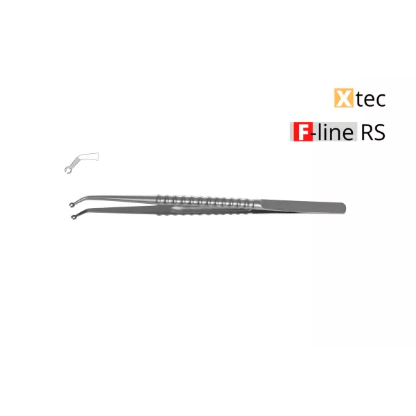 Пинцет микрохирургический для удерживания мембраны при наложении швов 173 мм  I=1.3mm., angled  F-LINE  RS  TW - арт. 2315-70 F
