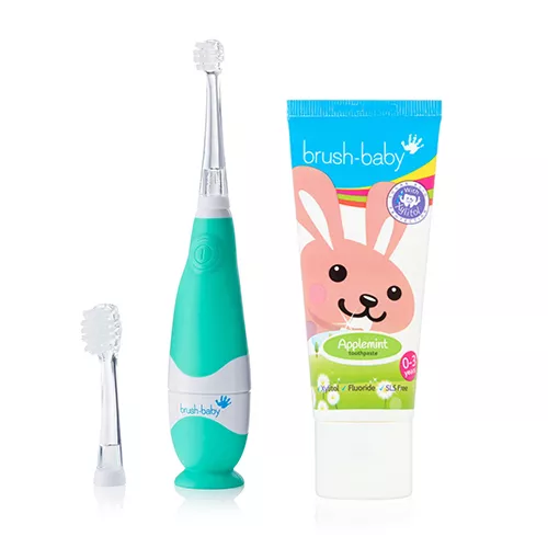 Комплект Brush-Baby от 0 до 3 лет: зубная паста и звуковая щетка