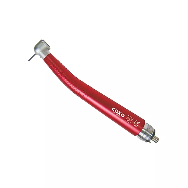 CX207-C1-1SP - турбинный наконечник с одноточечным спреем, красный цвет, для 4-х канального соединения