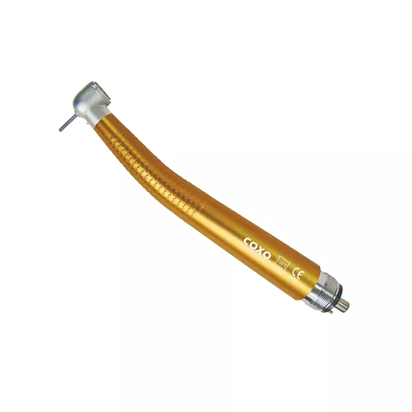 CX207-C1-2SP - турбинный наконечник с одноточечным спреем, жёлтый цвет, для 4-х канального соединения