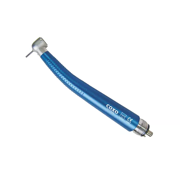 CX207-C1-4SP - турбинный наконечник с одноточечным спреем, синий цвет, для 4-х канального соединения